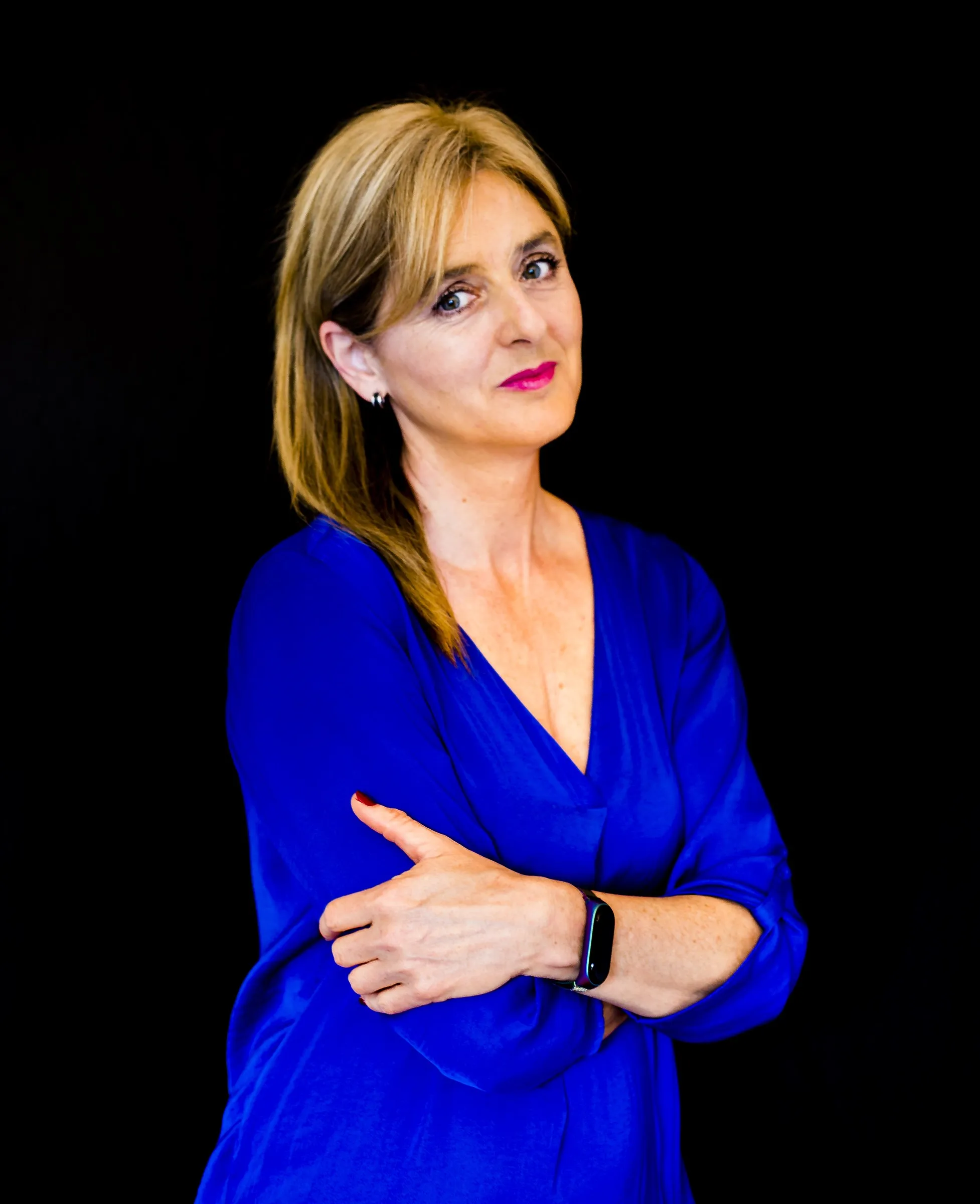Luisa Valares — azul frente